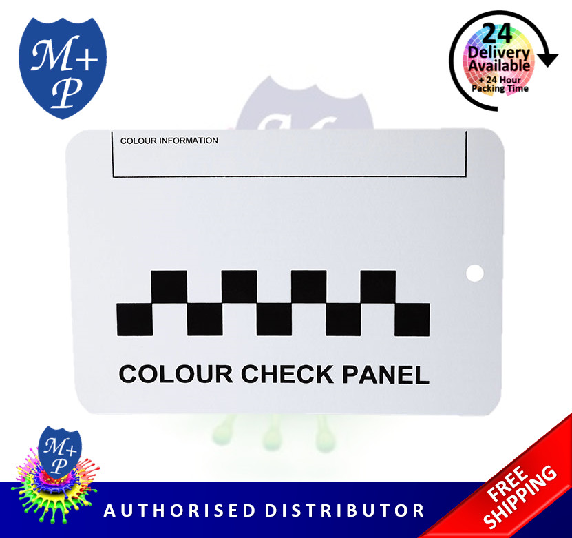100 x Metal Paint Spray Out Cards For Colour Check / Matching Aluminium
