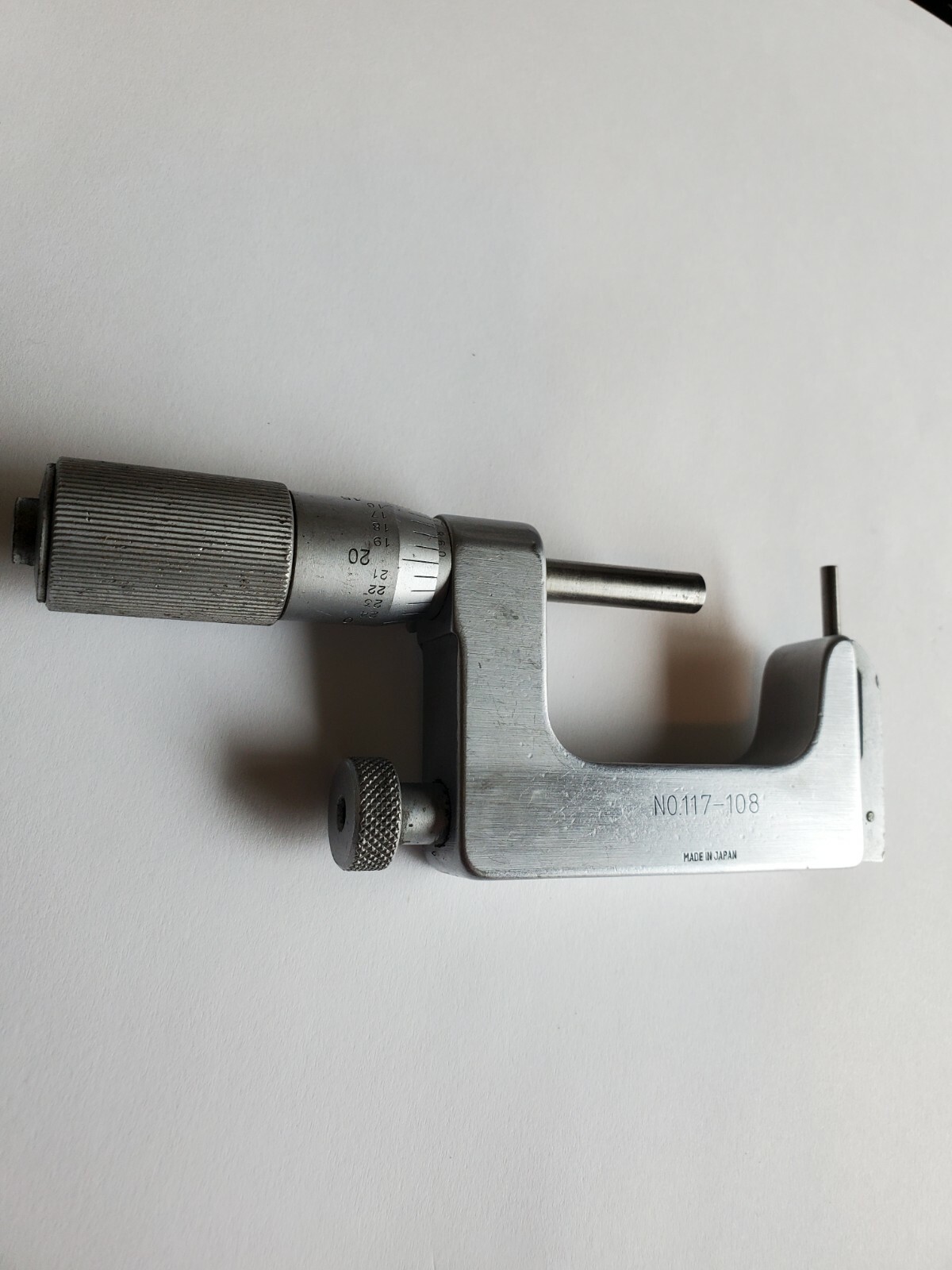 Mitutoyo 117-108 1-2" .0001 Uni-Mike Interchangeable Anvil Micrometer