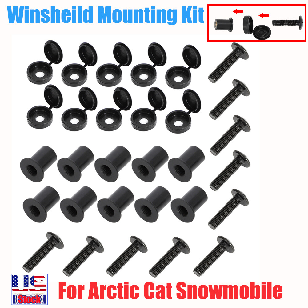 For Arctic Cat Snowmobile Windshield Hardware Screw, Expansion Nuts Mounting Kit