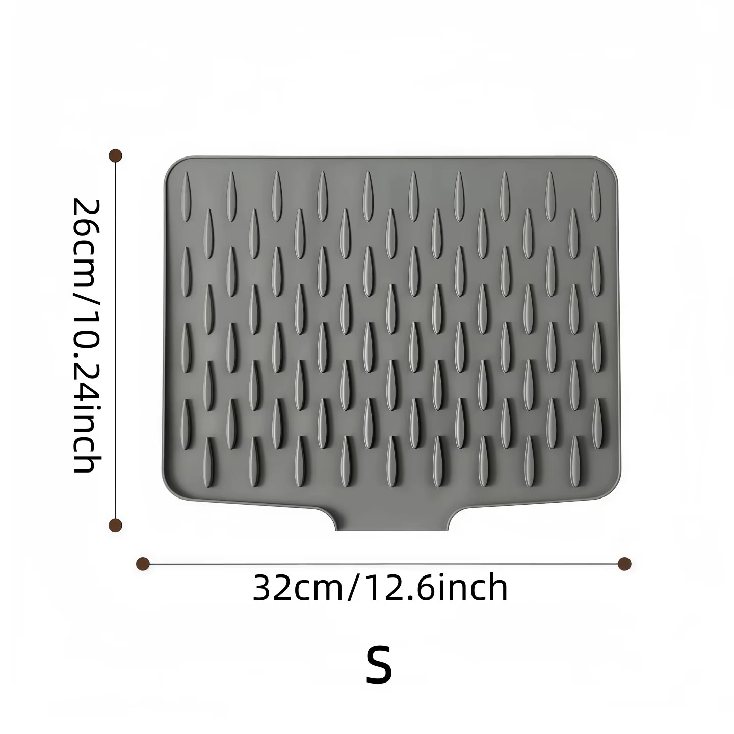 Silicone Dish Drying Mat for Kitchen Counter,Fast Drainage Design Heat Resistant