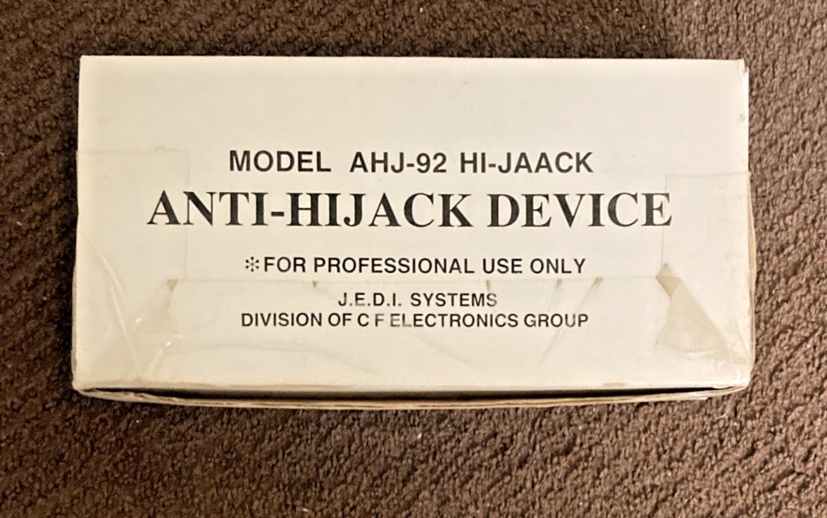 Vintage Anti-hijack system AHJ-92 J.E.D.I. Systems - car engine immobilizer