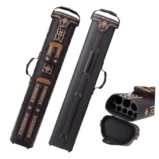 Pool Cue Case 3x5 Leatherette Hard Pool Cue Case Billiard Pool Stick Case with