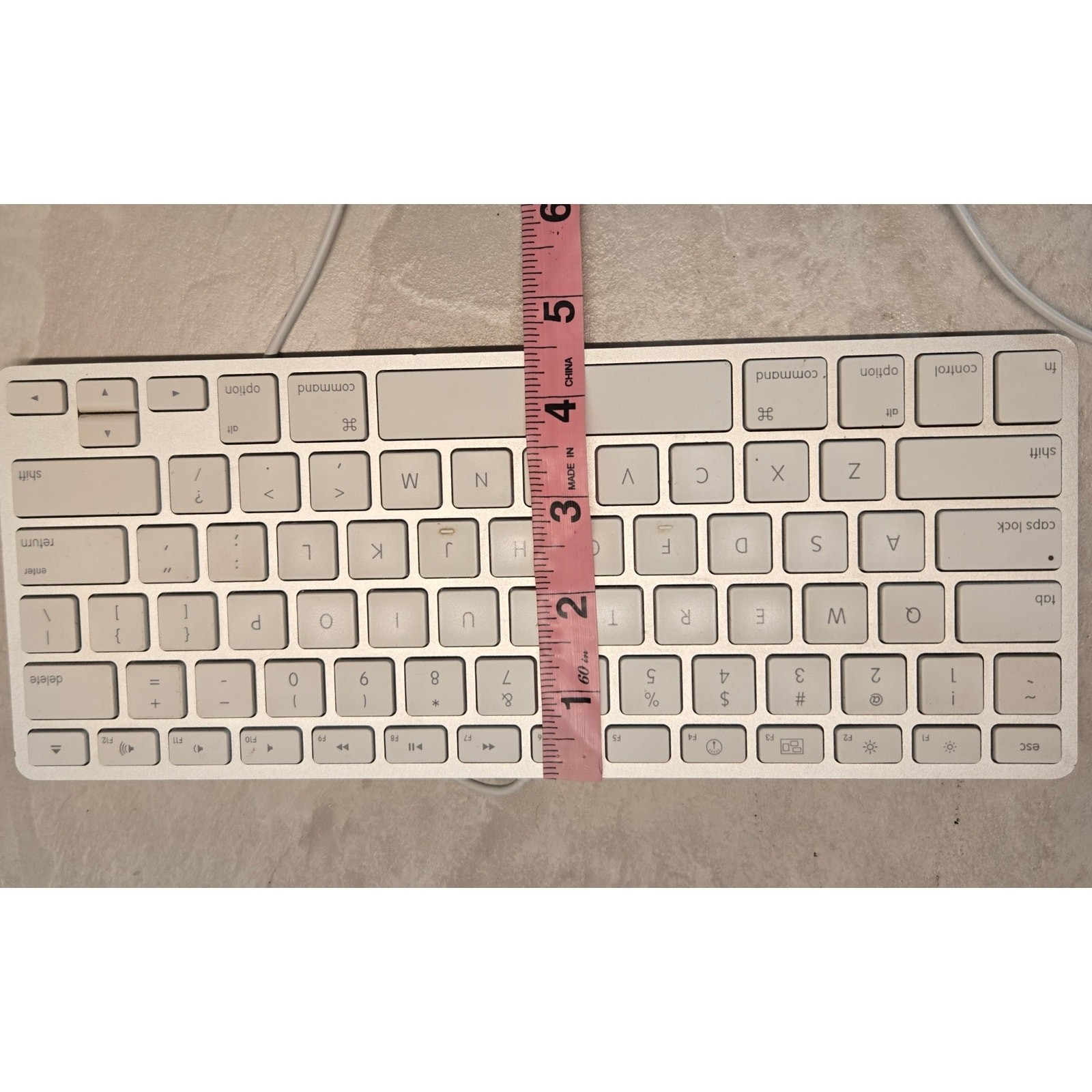 Apple Mac Smallest Most Compact USB Wired Keyboard Model A1242 White Slim