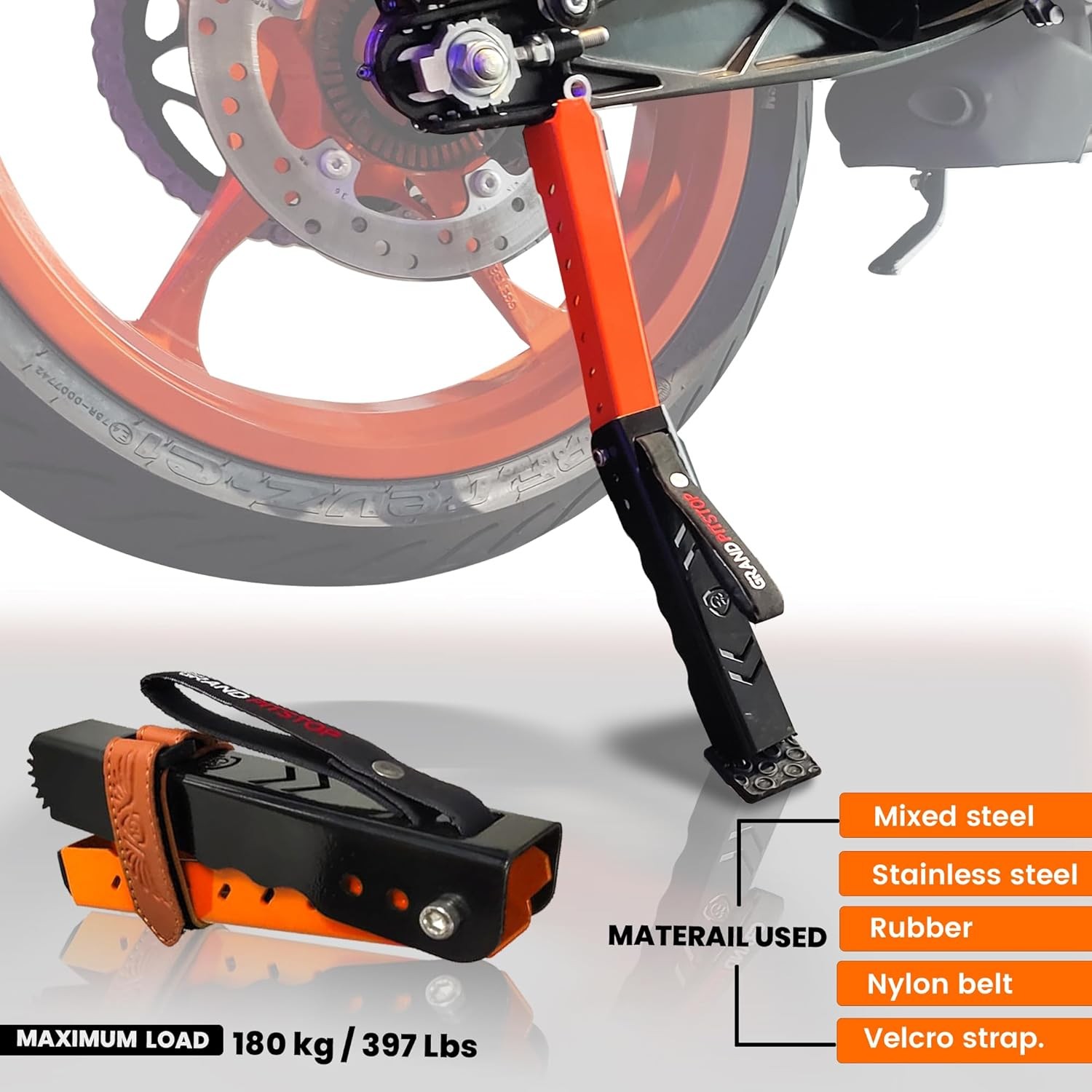 Motorcycle Lift Stand Portable Adjustable Maintenance Tool