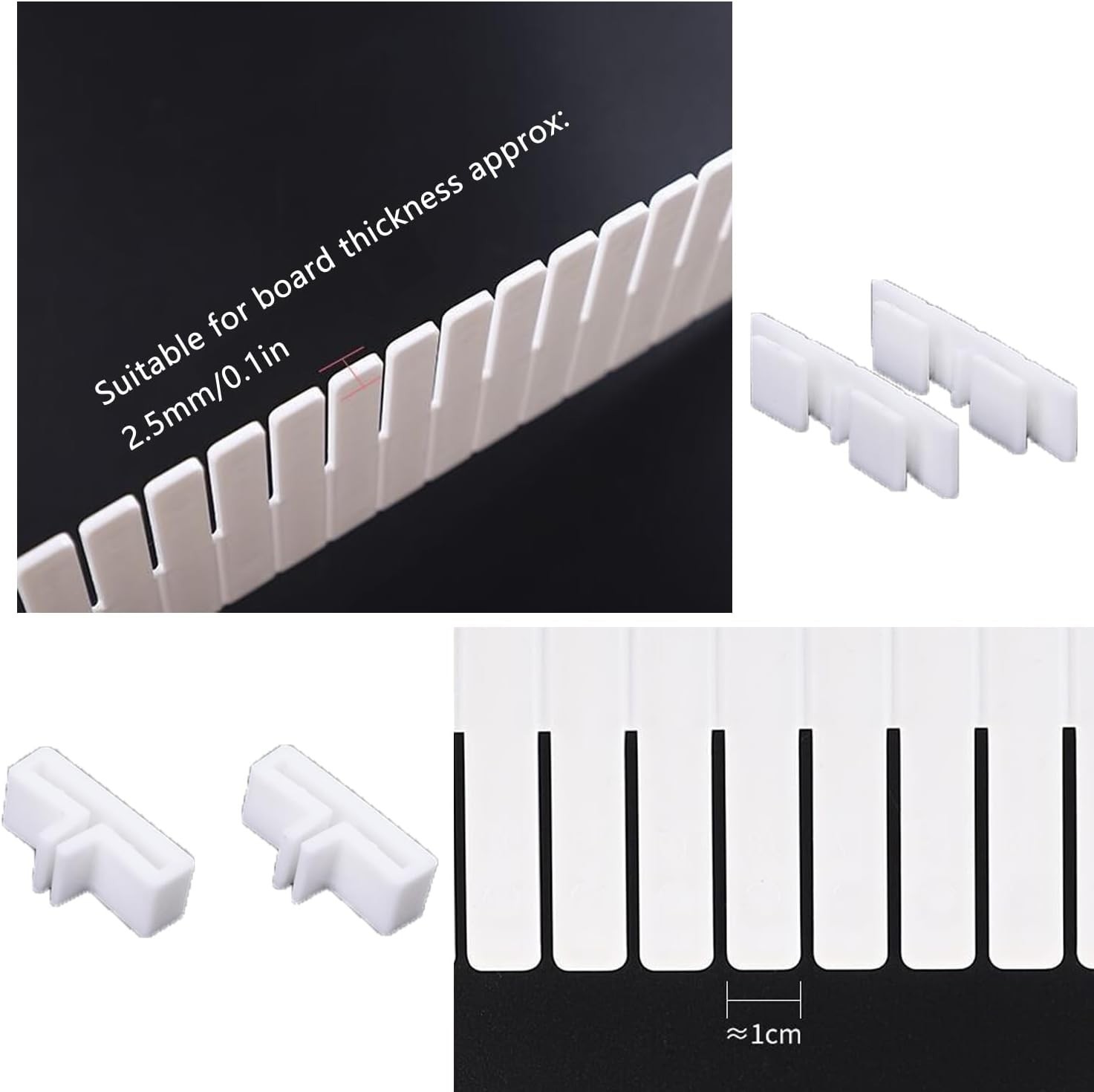 22 Pack Drawer Divider Clips Holder Plastic Mount Fixing Buckle Corner Angle