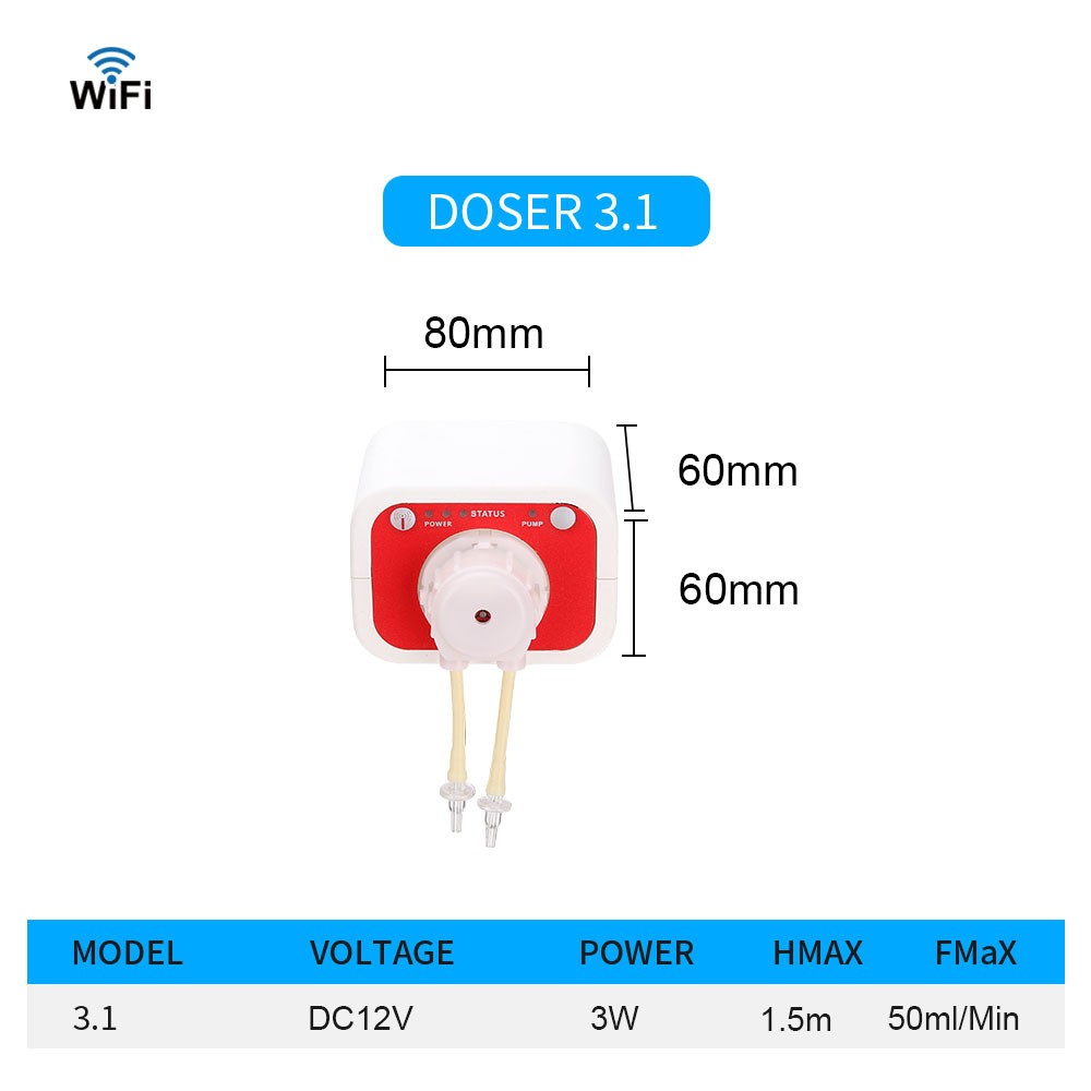 Control Dosing DOSER3.1 Aquarium Pump 3.4 Remote Auto Programmable Marine WiFi ╏