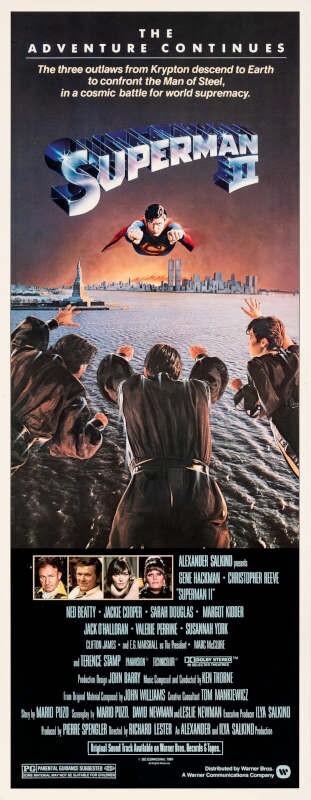 1981 Superman II Vintage Movie Poster Print 36x14 9mil paper