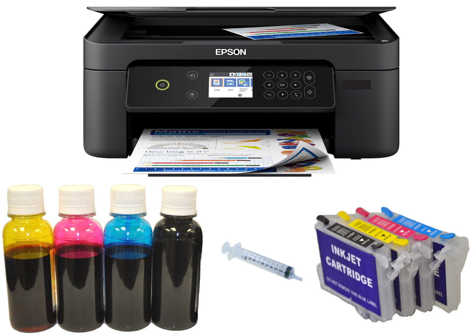5in1 Pro Combo Sublimation Heat Transfer Press Wireless Epson Printer Bundle Kit