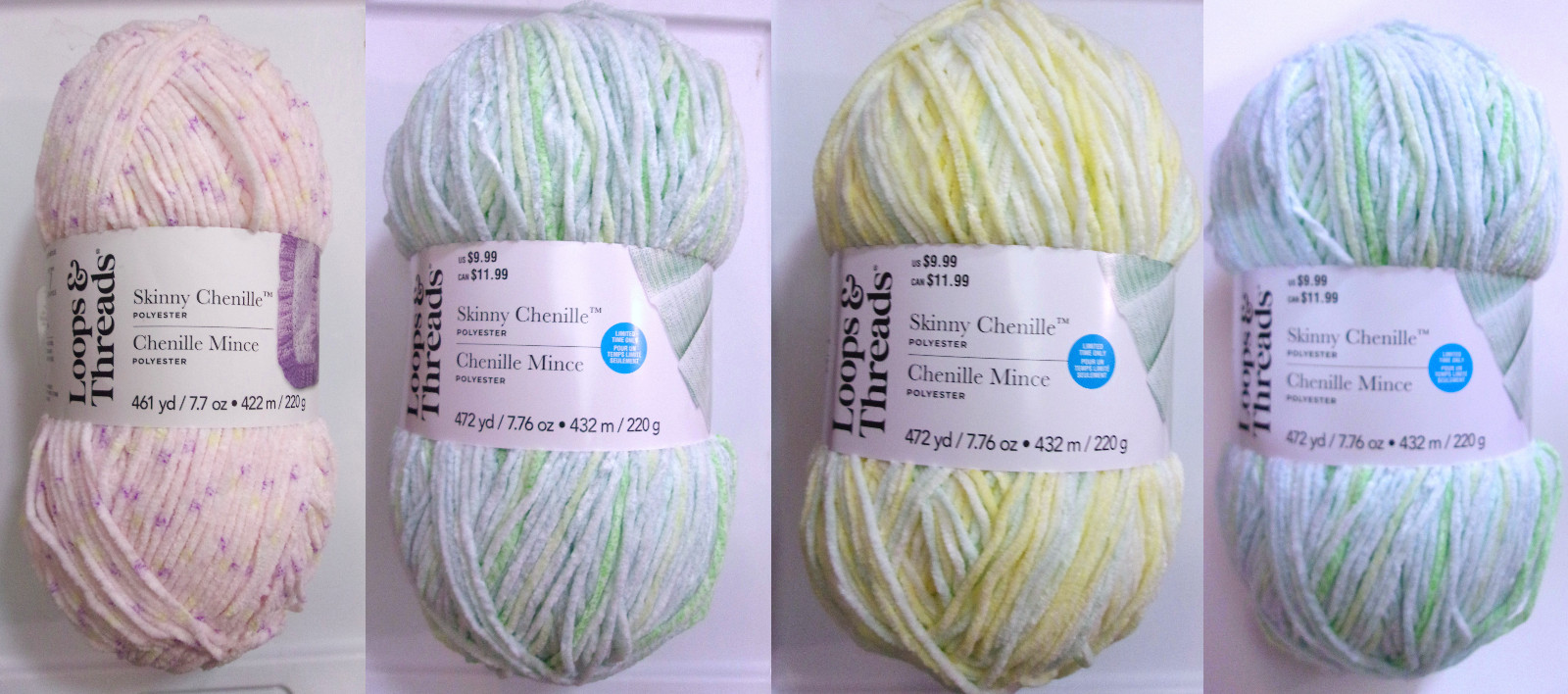 Loops & Threads Skinny Chenille 7.7 oz Medium 4 (Multiple Colors) Sold Per Skein
