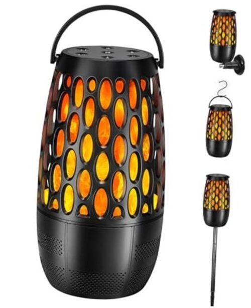 Upgraded Outdoor Bluetooth Speakers Waterproof, Outdoor Speakers with Light,
