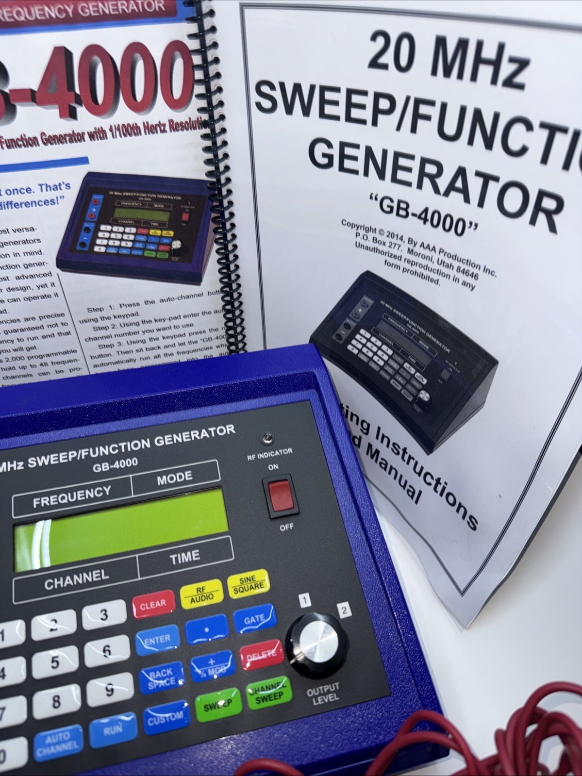 GB-4000 20 MHz Sweep/ Function Generator- Complete- Excellent Cond. -Tested-Rife