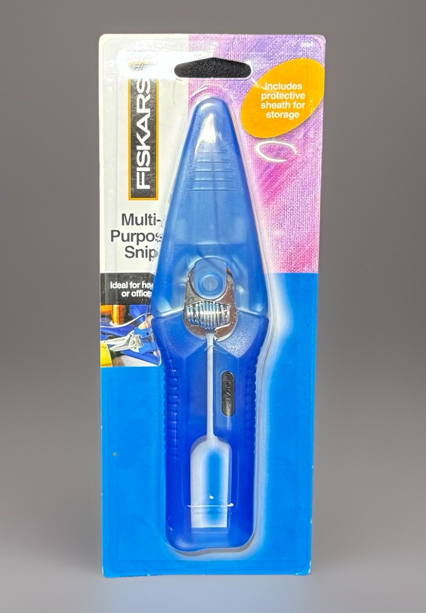FISKARS Multi Purpose Utility Snips / Shears with Sheath Cover - Blue - NEW