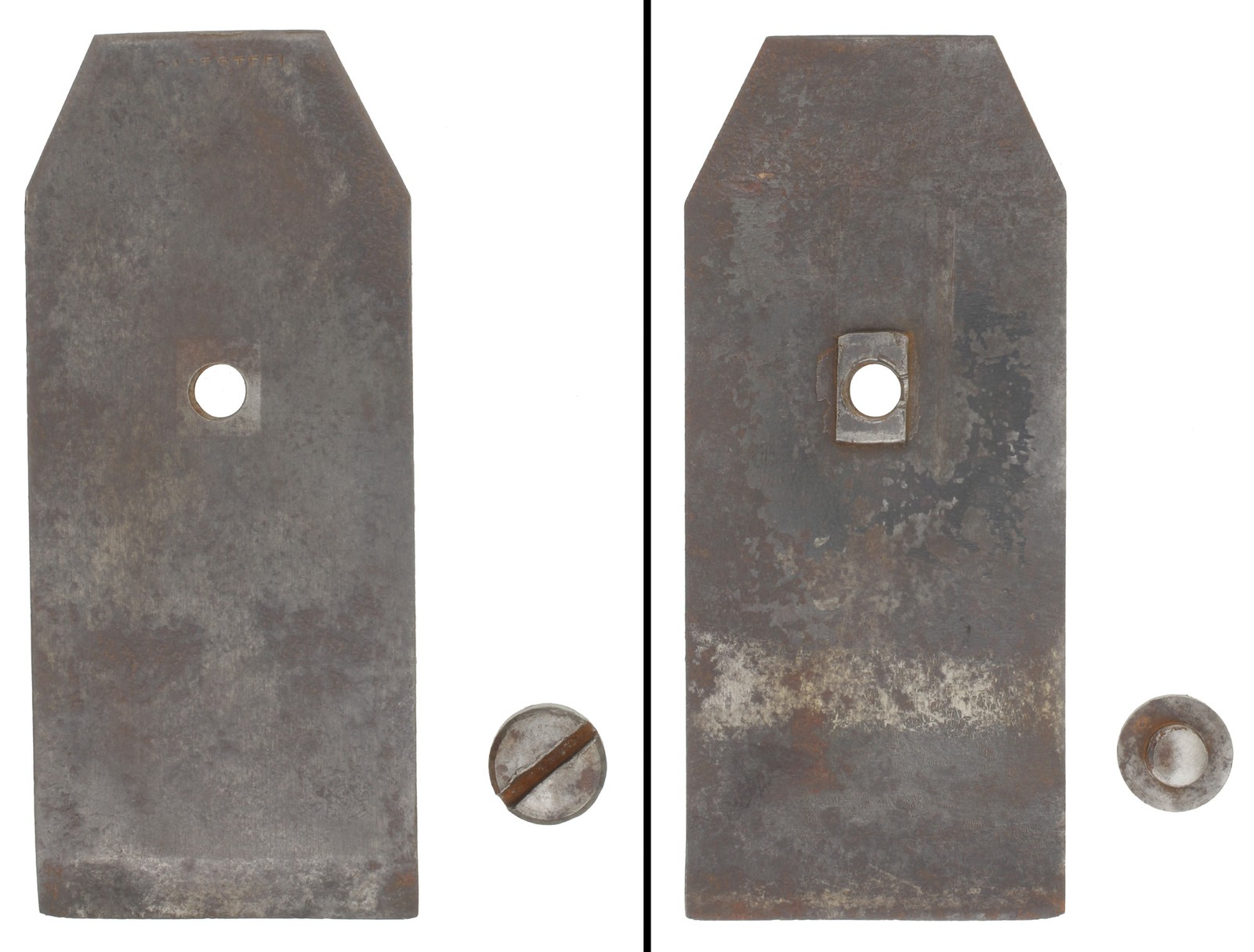 Extra Clean 2 1/8" Chip Breaker & Screw for Wooden Bench Planes - mjdtoolparts