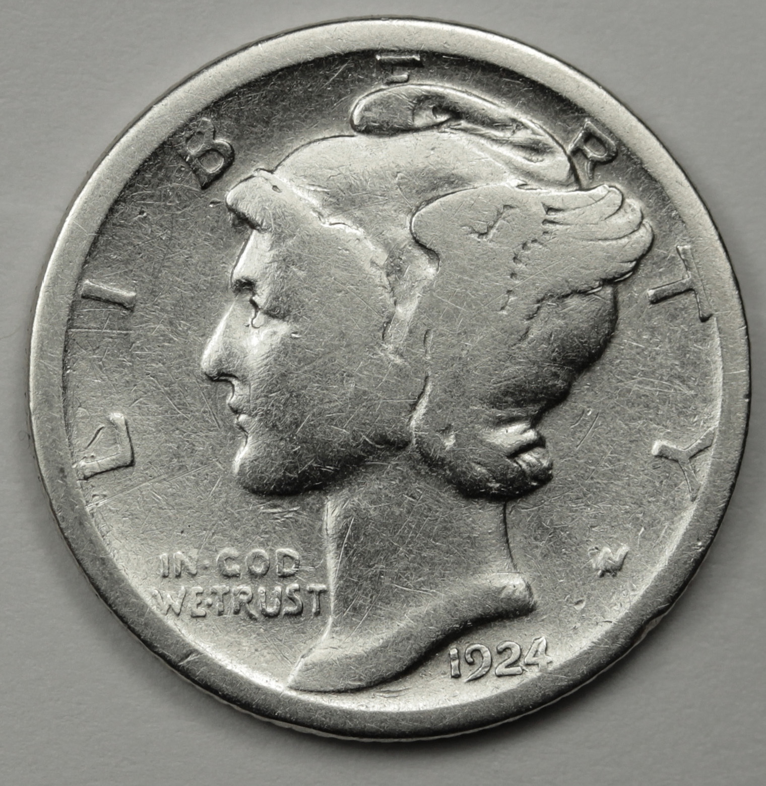 1924-s Mercury Head Dime.  Better Grade.  88339  (Inventory E)
