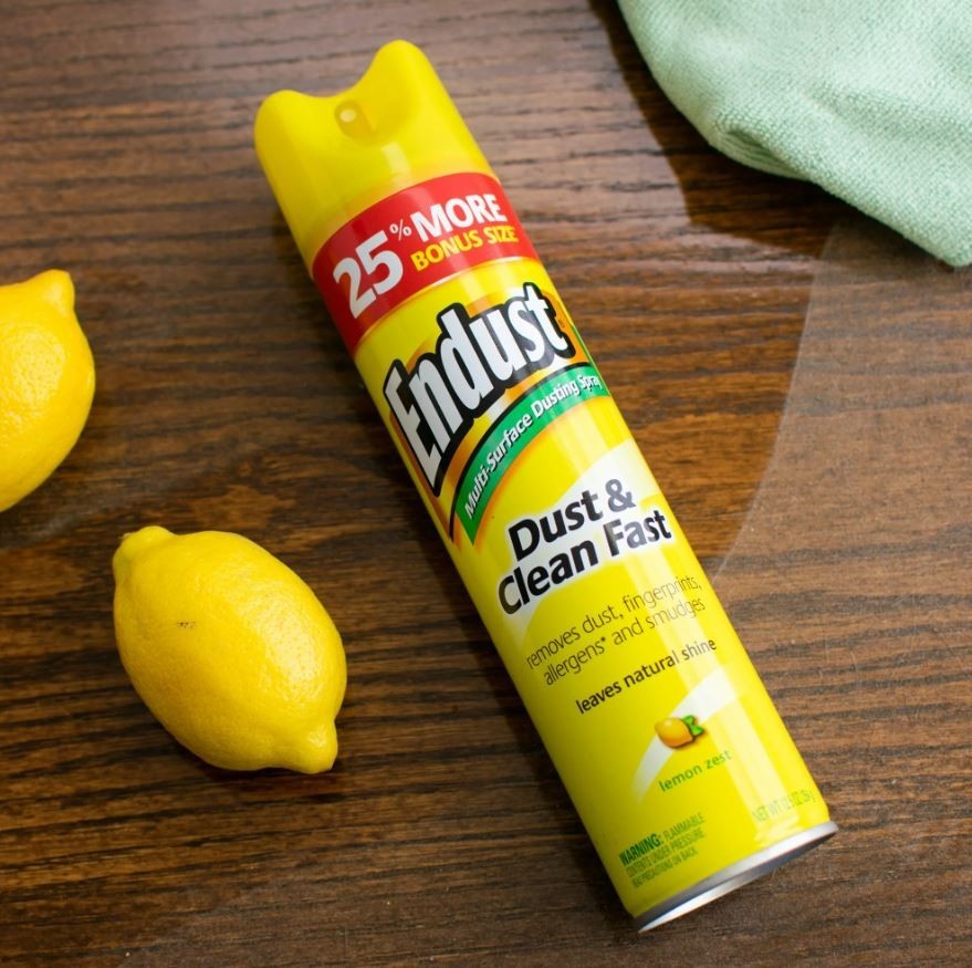 Endust® Multi-Surface Dusting and Cleaning Spray, Lemon Zest, Aerosol, 12.5 oz.