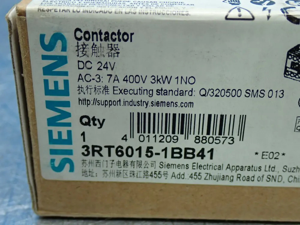 SIEMENS CONTACTOR 3RT6015-1BB41