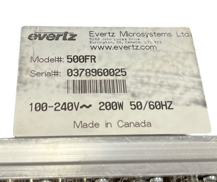 Evertz 500FR Compact Distribution Frame 6x 500DCDA-HD Cards