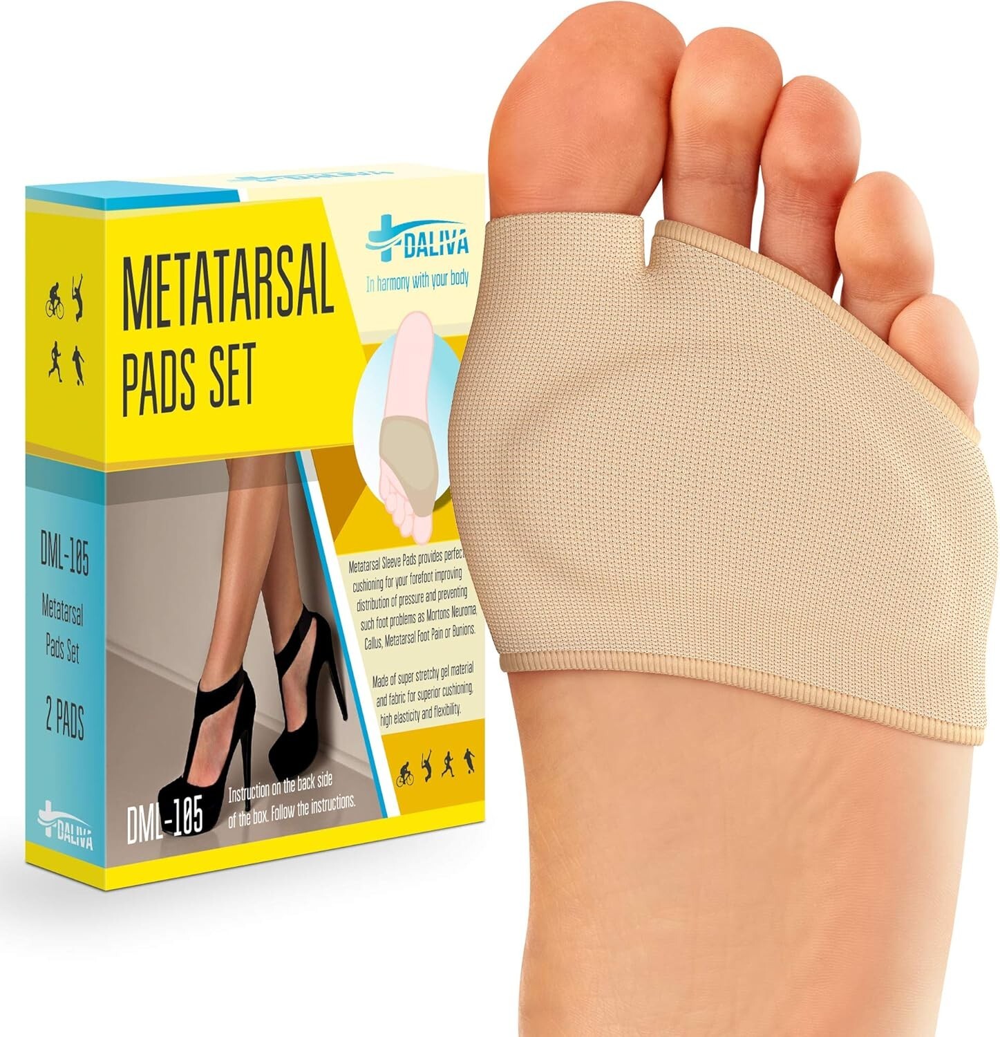 Metatarsal Pads Ball of Foot Cushions for Women / Men Foot Pads for Pain Relief
