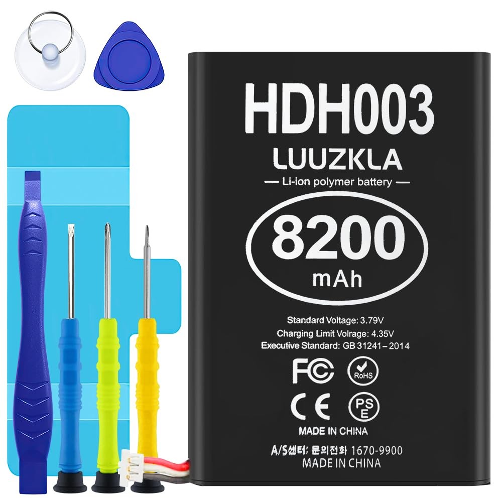 Luuzkla HDH-003/HDH003 Battery, 8200mAh 0 Cycle Upgrade Capacity HDH003-8200