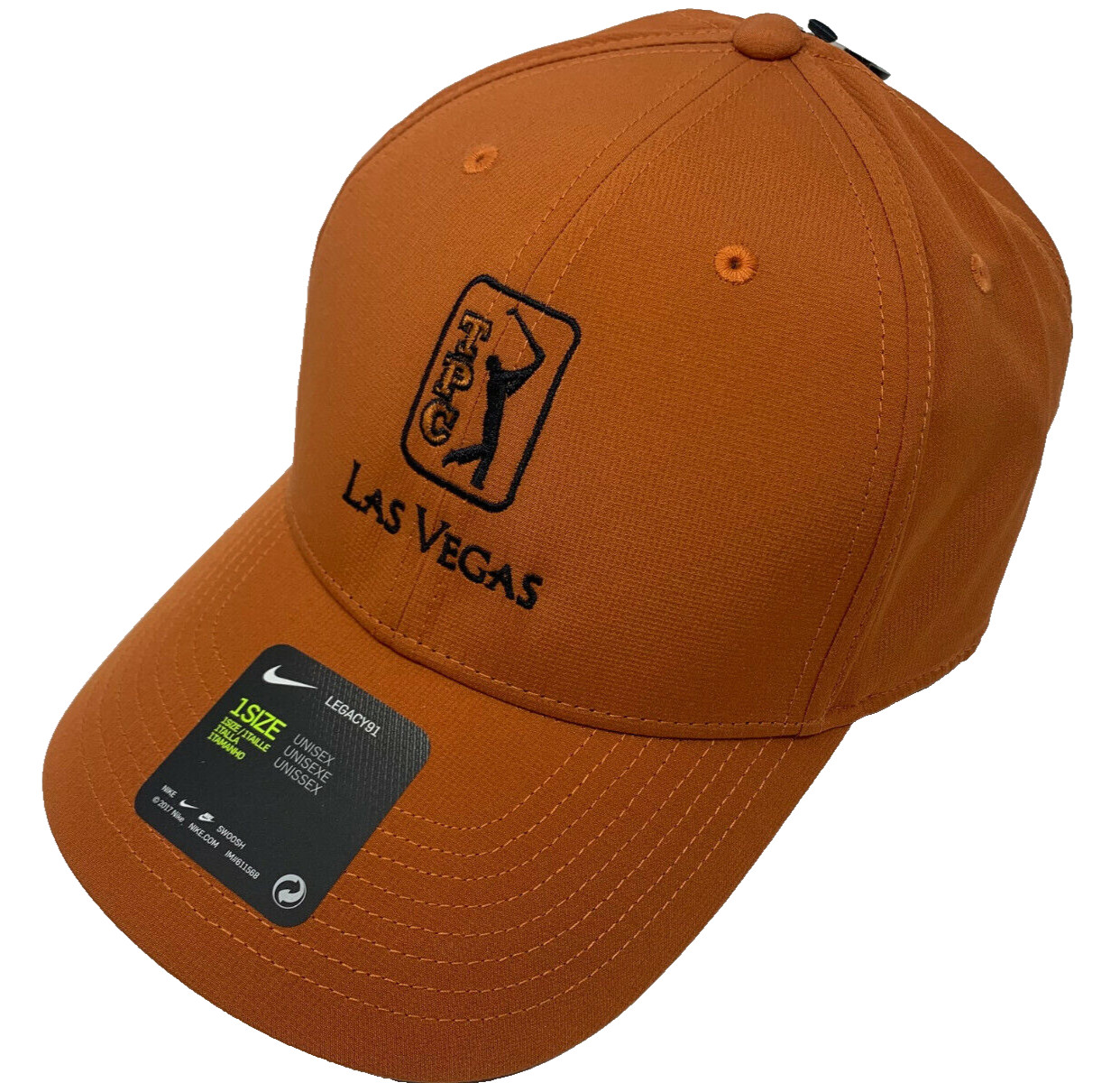 NEW! Nike Adult Unisex Legacy91 Hat "TPC" LAS VEGAS Golf Cap-Burnt Orange 892652