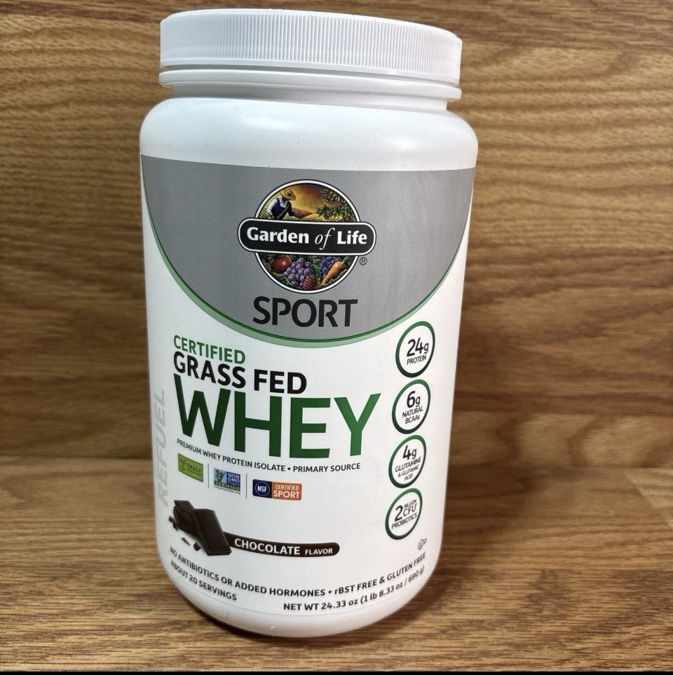 Garden of Life Sport Whey Protein Powder Chocolate Grass Fed Whey
