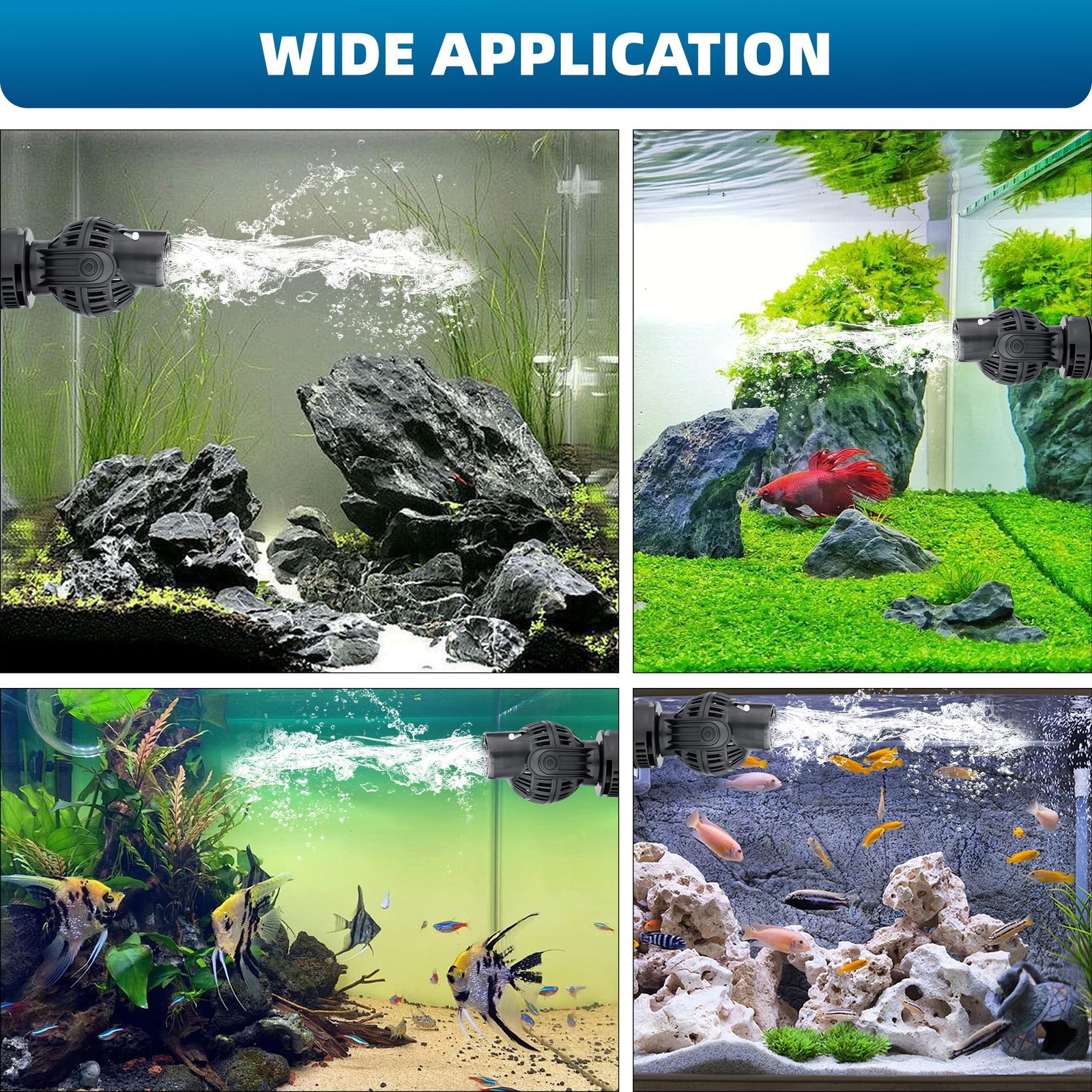 Wave Maker for Aquarium Powerhead: 1060GPH Wavemaker Circulation Pump with Ma...