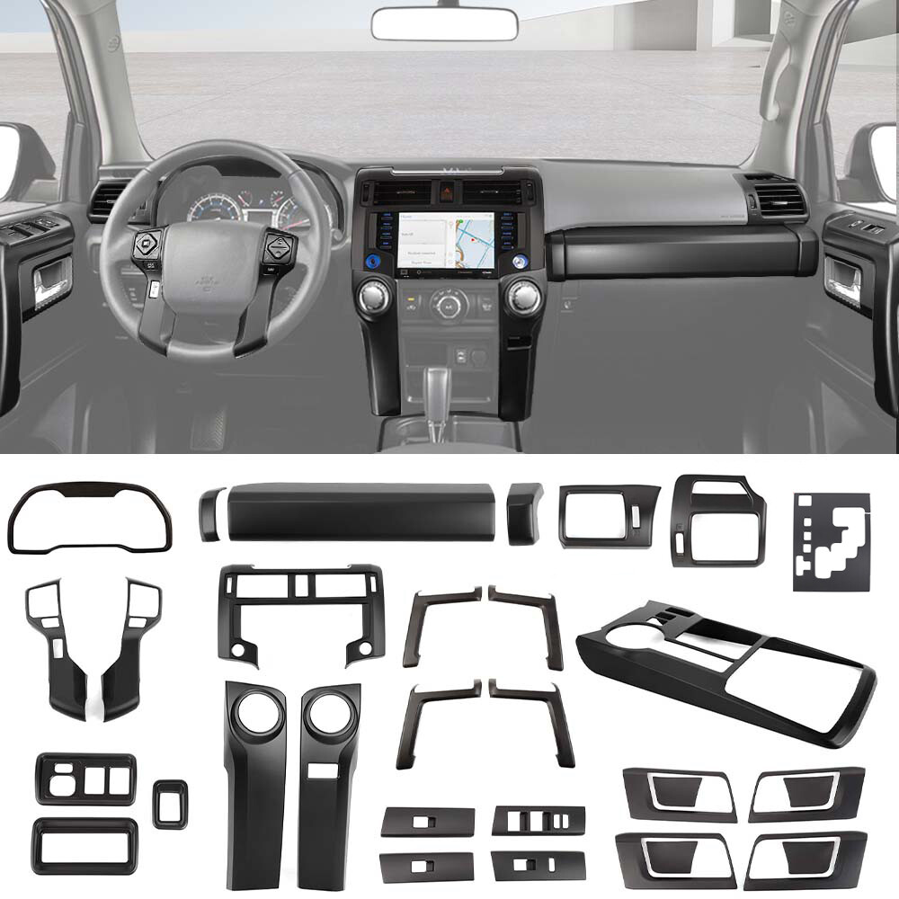 32x Matte Black Center Console Dashboard Panel Cover Trims Kit For 4runner 2020+
