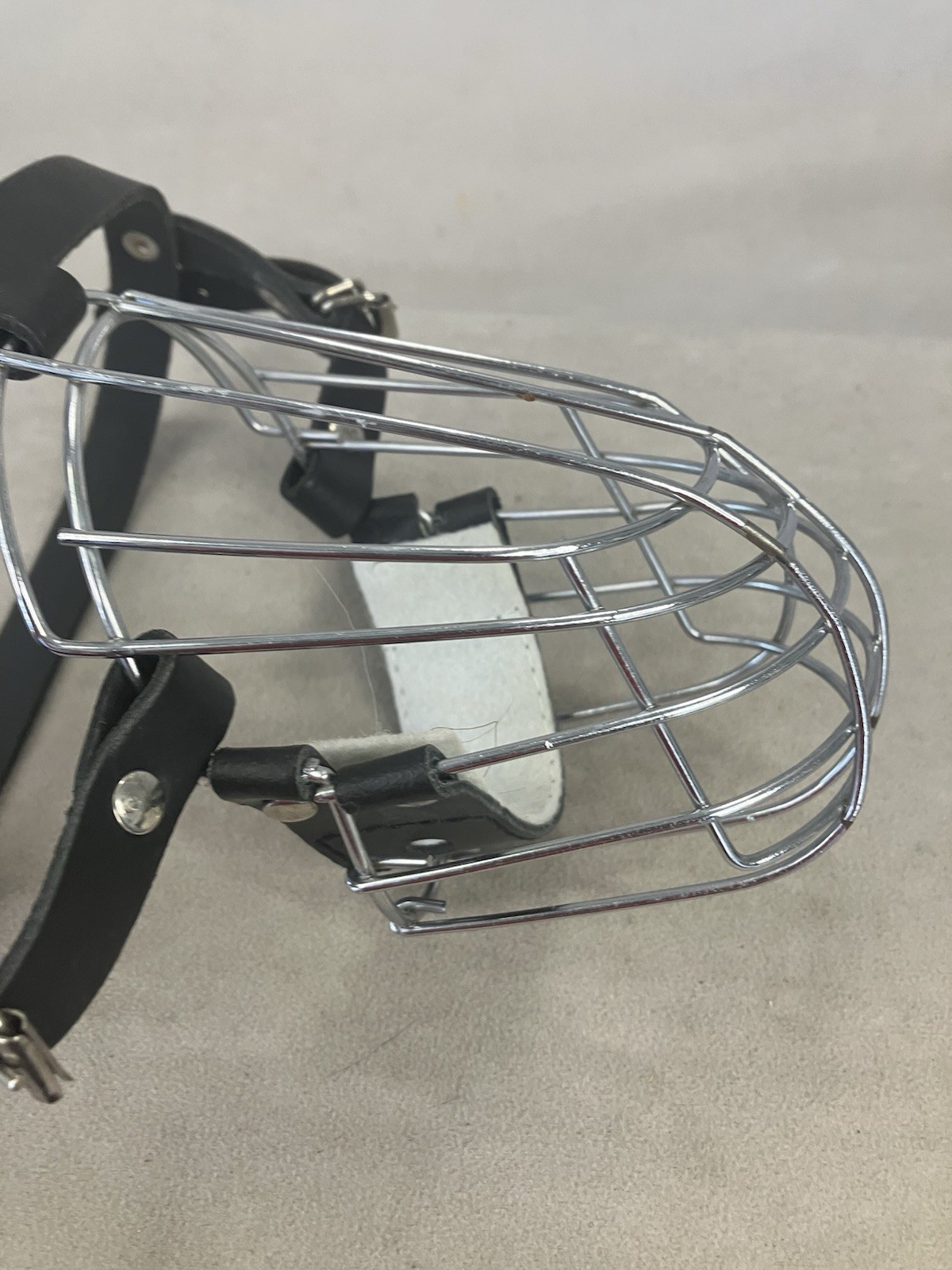wire basket dog muzzle designed for pet safety