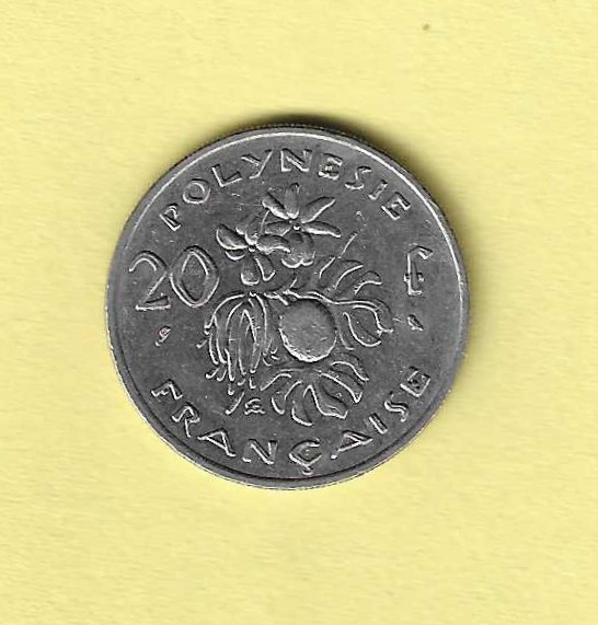 1973 French Polynesia 20 Francs (.92 Silver) AU-50
