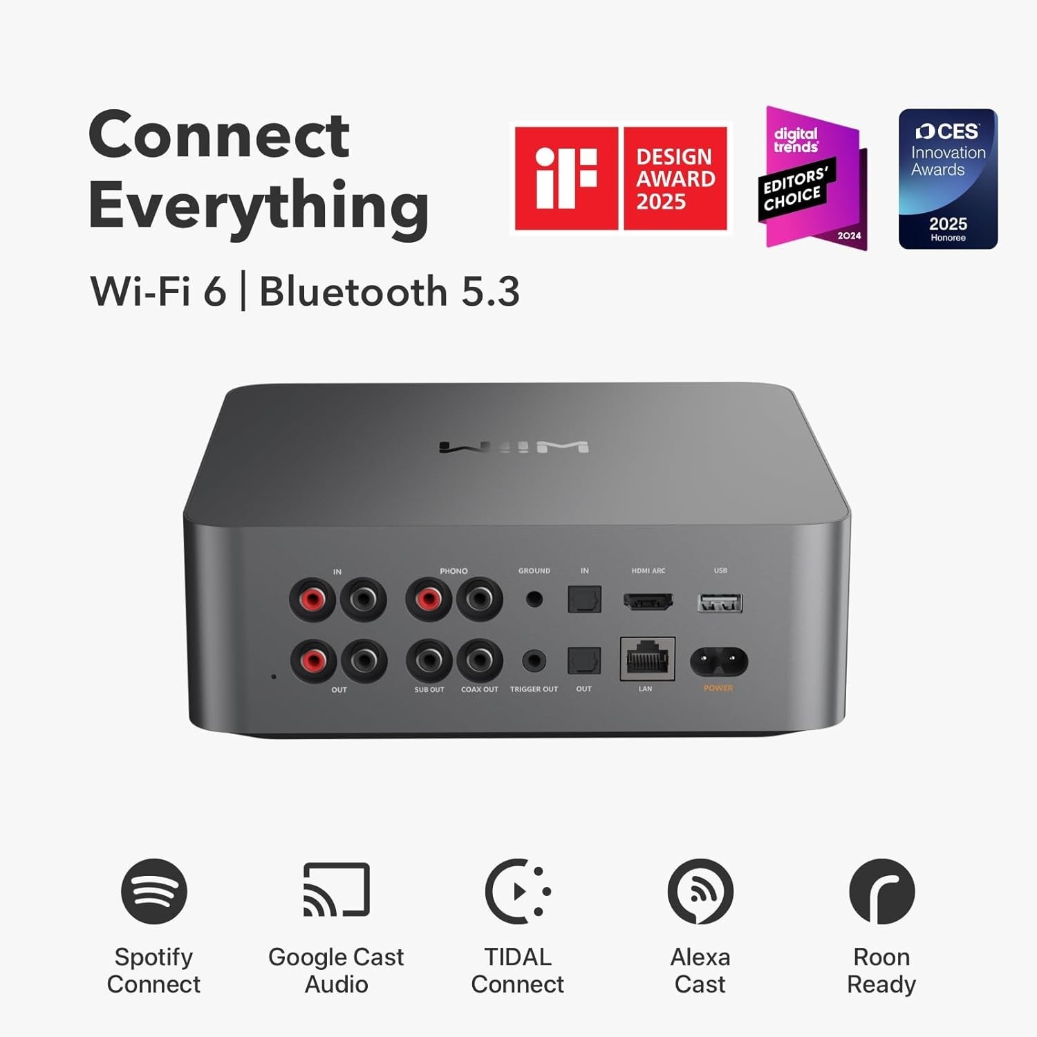 Ultra Music Streamer & Digital Preamp | 3.5" Touchscreen, Compatible with Google