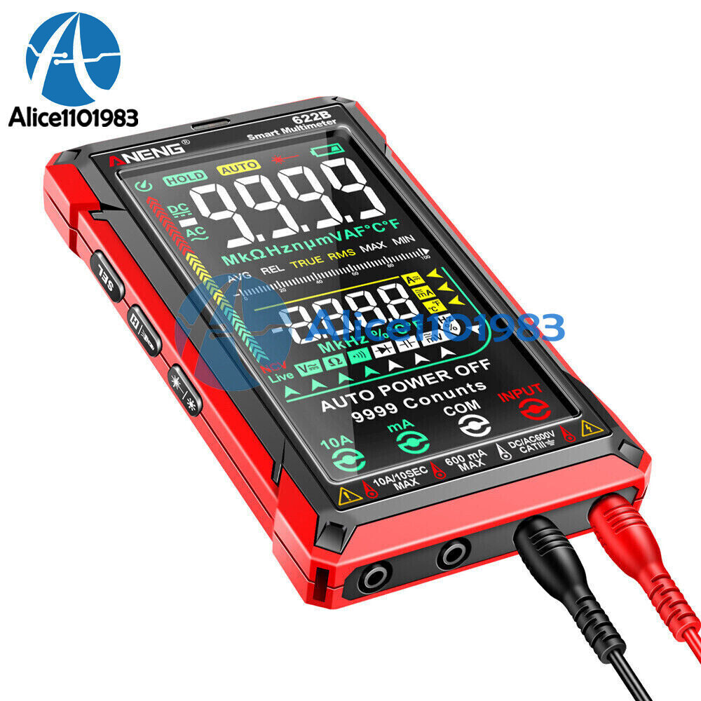 ANENG 622B Digital Smart Multimeter Auto Range DC/AC Meter infrared Laser Lamp