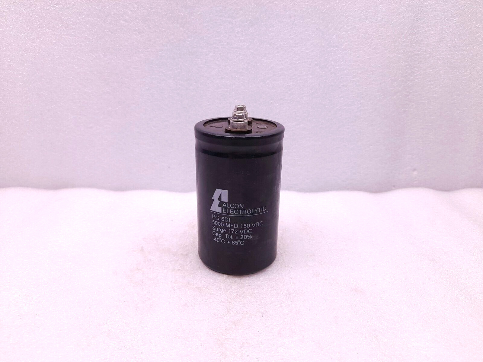 Alcon Electrolytic PG-6DI Capacitor 5000 MFD 150 VDC Surge 172 VDC Cap. Tol ±20%