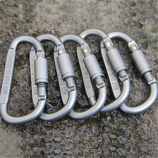 Outdoor Sports Screw Lock Clip Hook Carabiner Lots For Camping Backpack Tents