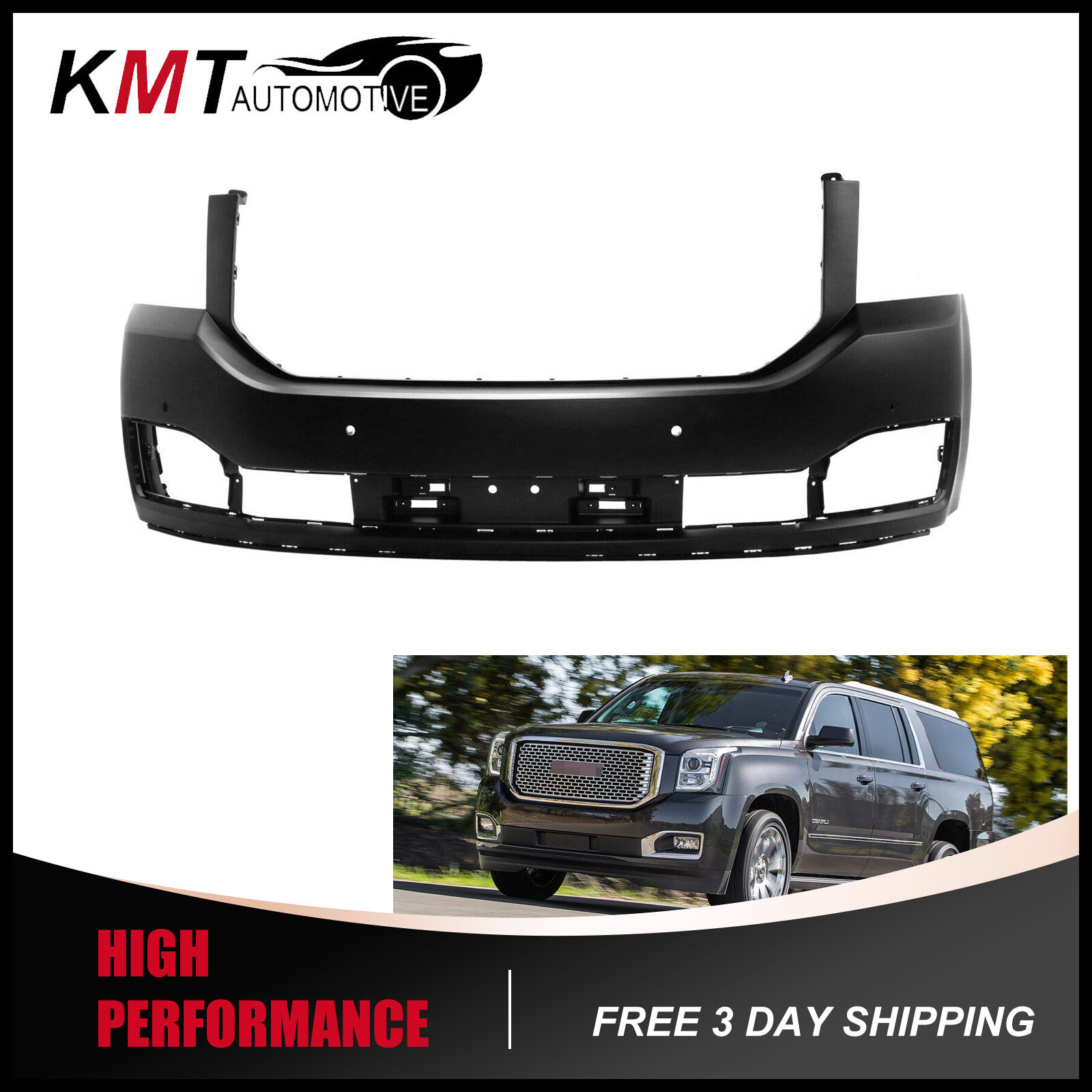 Front Bumper Cover Fascia #GM1000975 84407940 For 2015-2020 GMC Yukon & Yukon XL