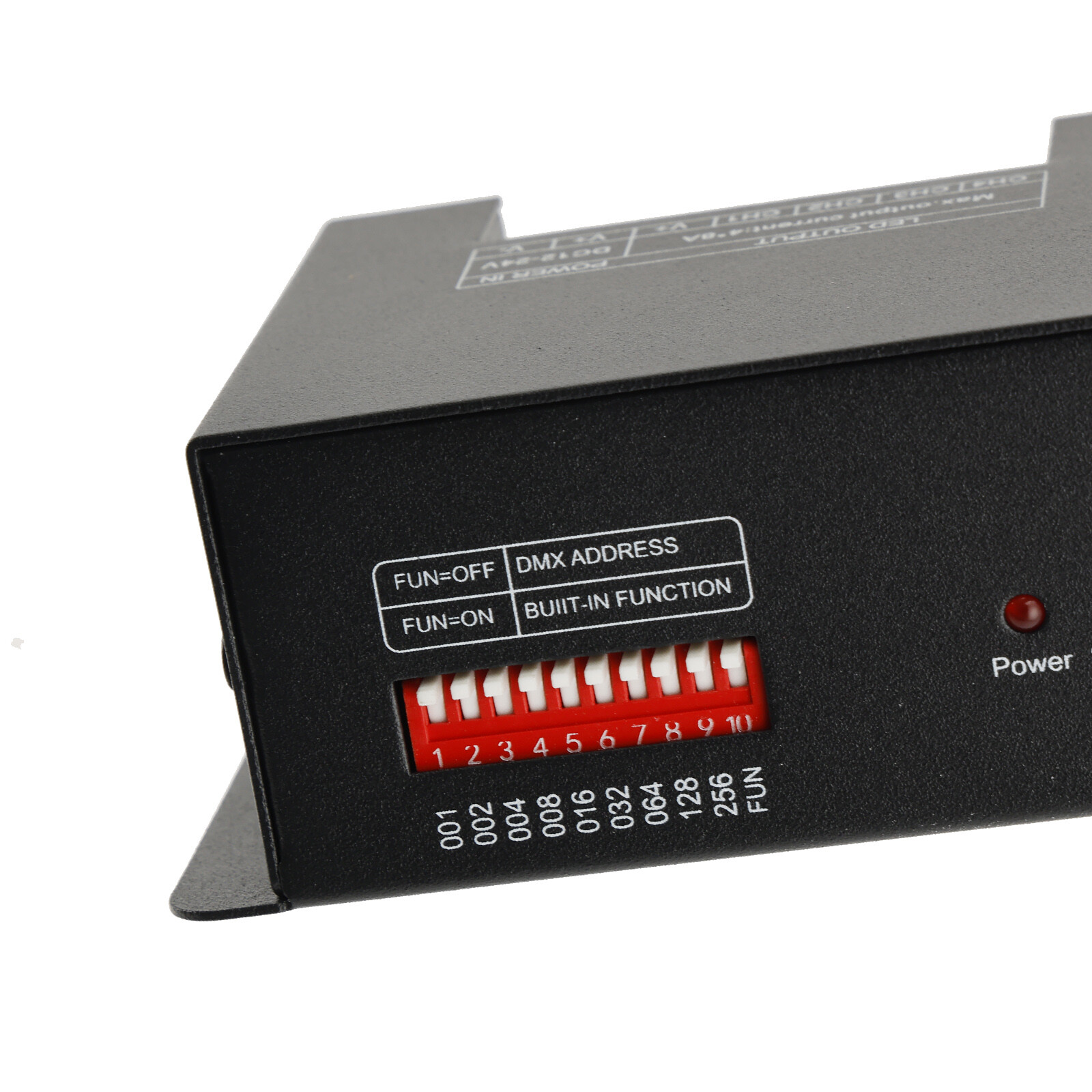 4 Channel DMX 512 Decoder RGBW PWM Dimmer Driver LED Strip Light Controller A B9