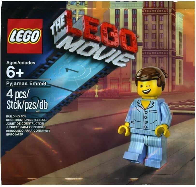 LEGO 5002045 The Lego Movie Pyjamas Emmet Polybag 6082513 Pajama Bed Time sleep