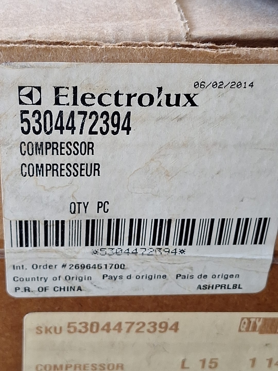 New Genuine OEM Frigidaire Electrolux 5304472394 AC Air Conditioner Compressor