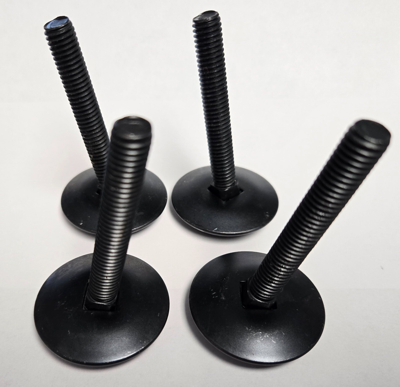 NEW 2 1/2" BLACK LEG LEVELERS SET of 4 Heavy Duty - Pinball & Arcade Cabinets