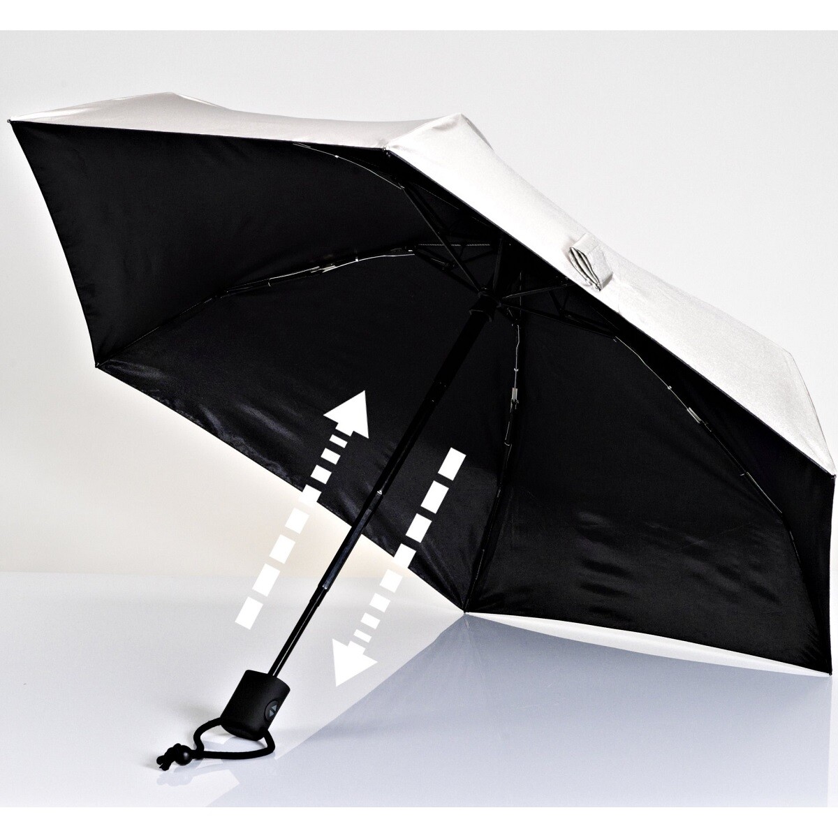 EuroSCHIRM Dainty Automatic Umbrella (Silver UV Protective) Lightweight Pocket