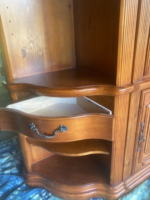 Entertainment wall unit or dining room display case and cabinet