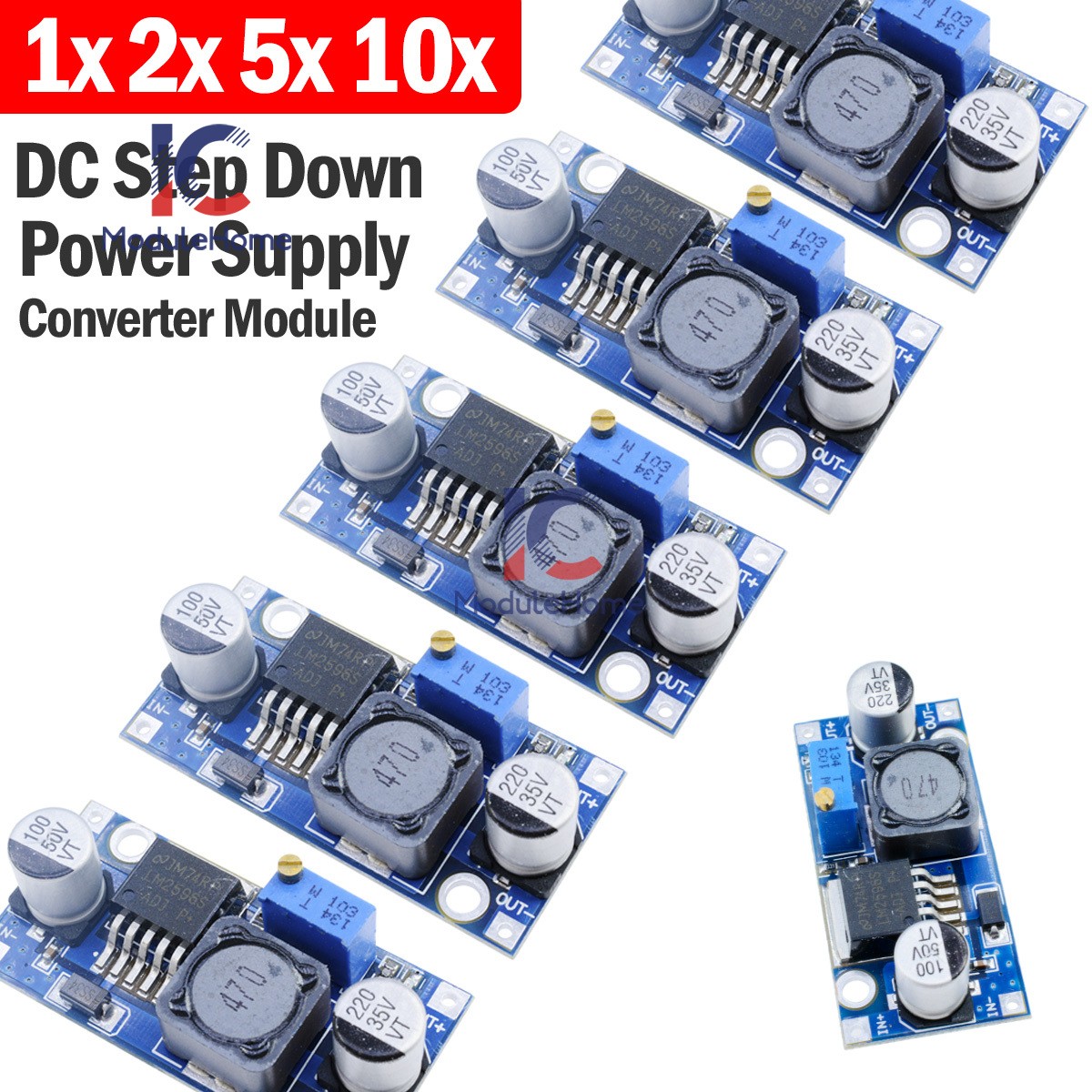 Buck Step-down LM2596 Power Supply Converter Module DC 4~35 to 1.25-35V Module