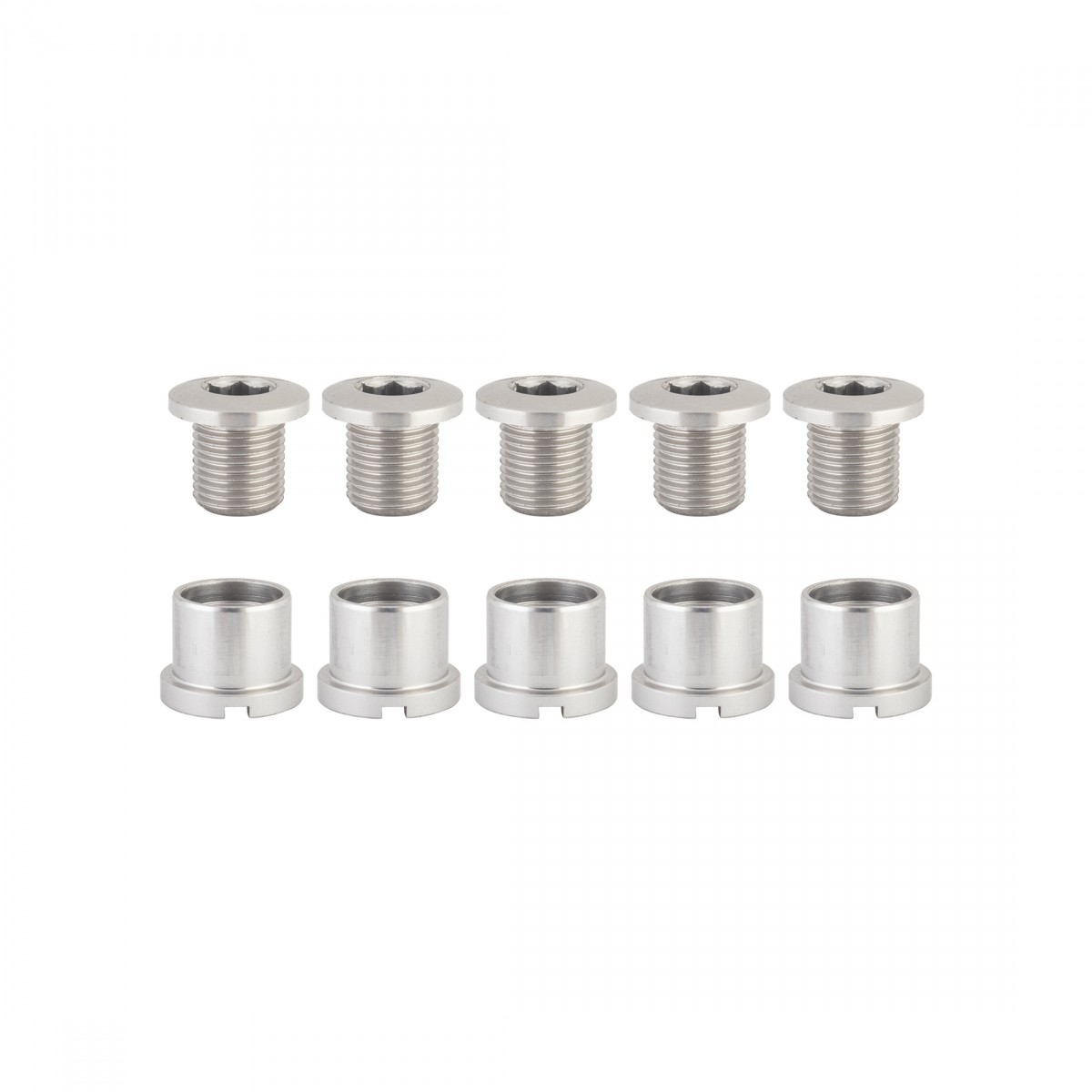 Origin8 Double Chainring Bolts M8x8.5mm Bolt / M8x7mm Nut Double/Triple Silver