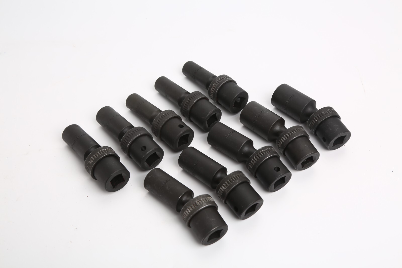 10 Pc 1/2 Inch Drive 6 Point Deep Universal Impact Socket Set Metric Size