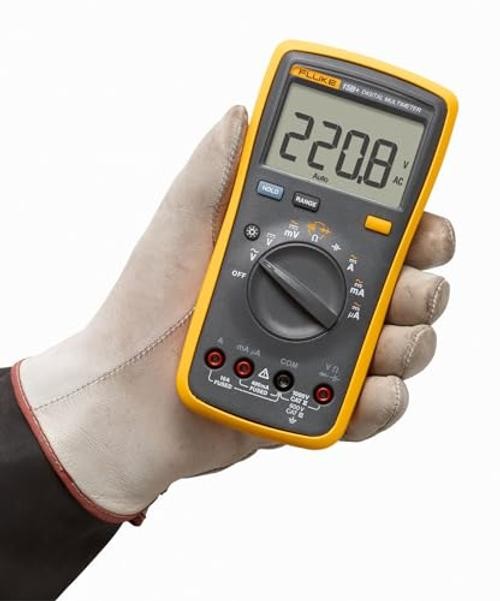 Fluke 15B+ Digital Multimeter, for Electrical Applications, Measures AC/DC
