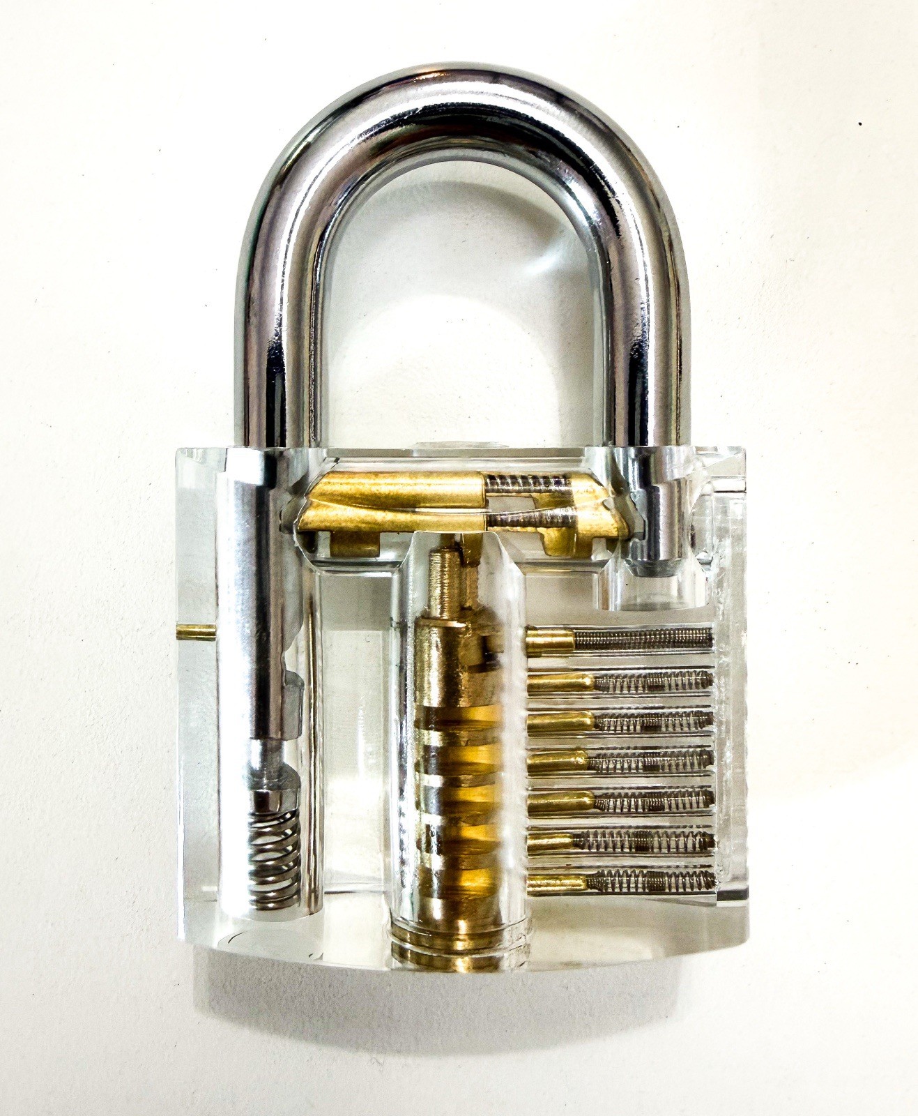 Clear Practice Padlock — Transparent Cutaway Training Lock