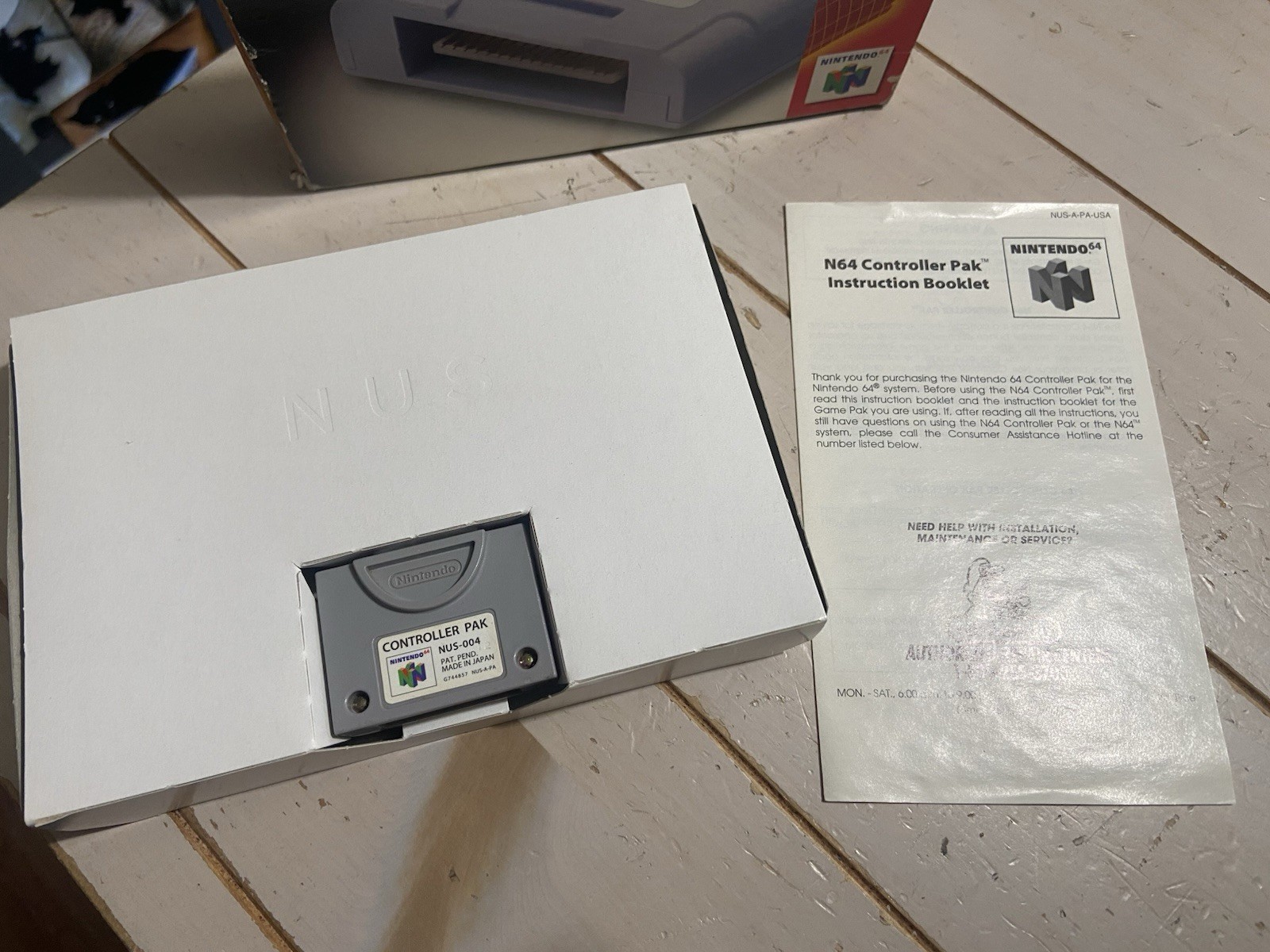 OEM N64 Original Nintendo 64 Controller Pak Memory Card CIB NUS-004