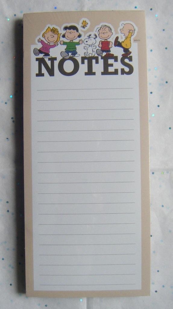 Peanuts Gang NOTES Magnetic Shopping Memo Note Pad New (7639)