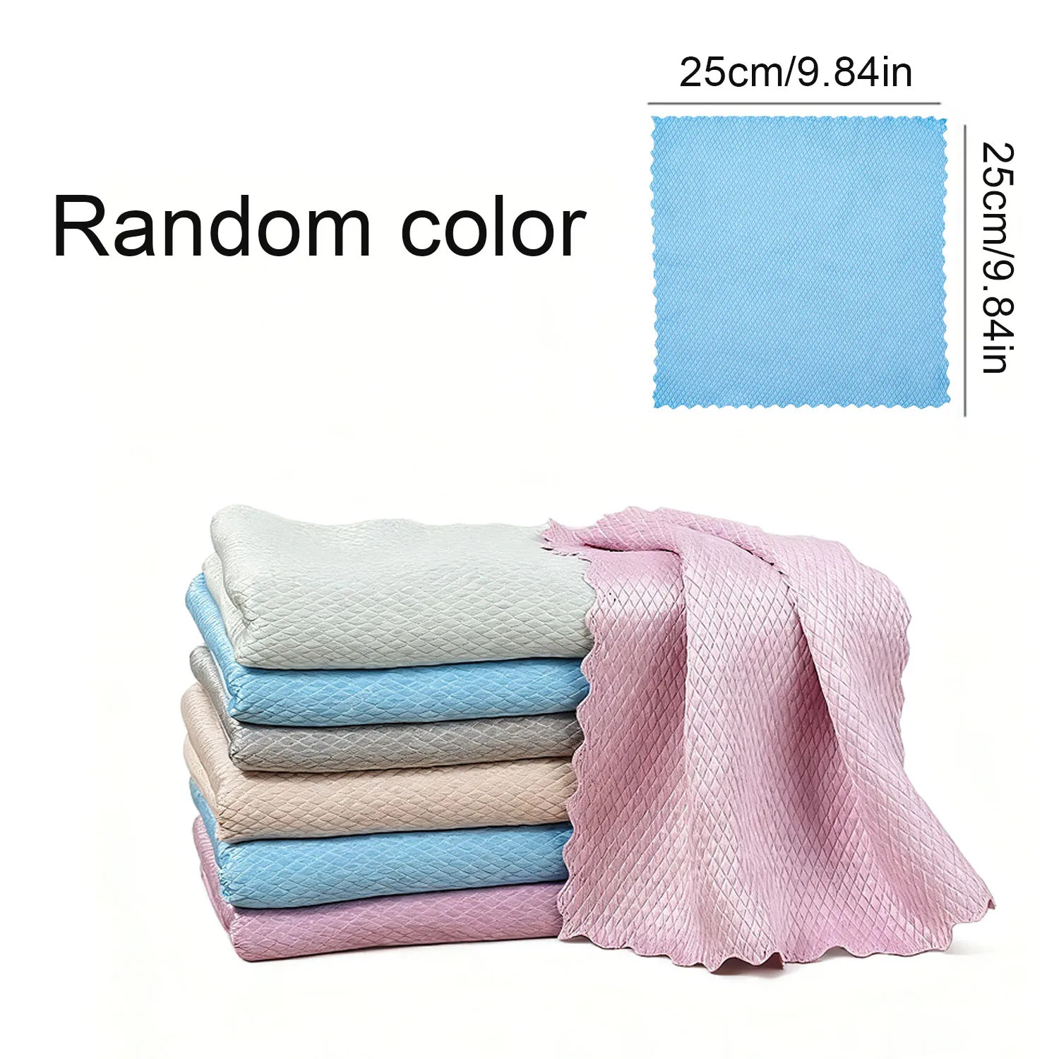 10Pcs Microfiber Glass Cleaning Cloth Rag Lint-Free for Windows Car Kitchen Mirr