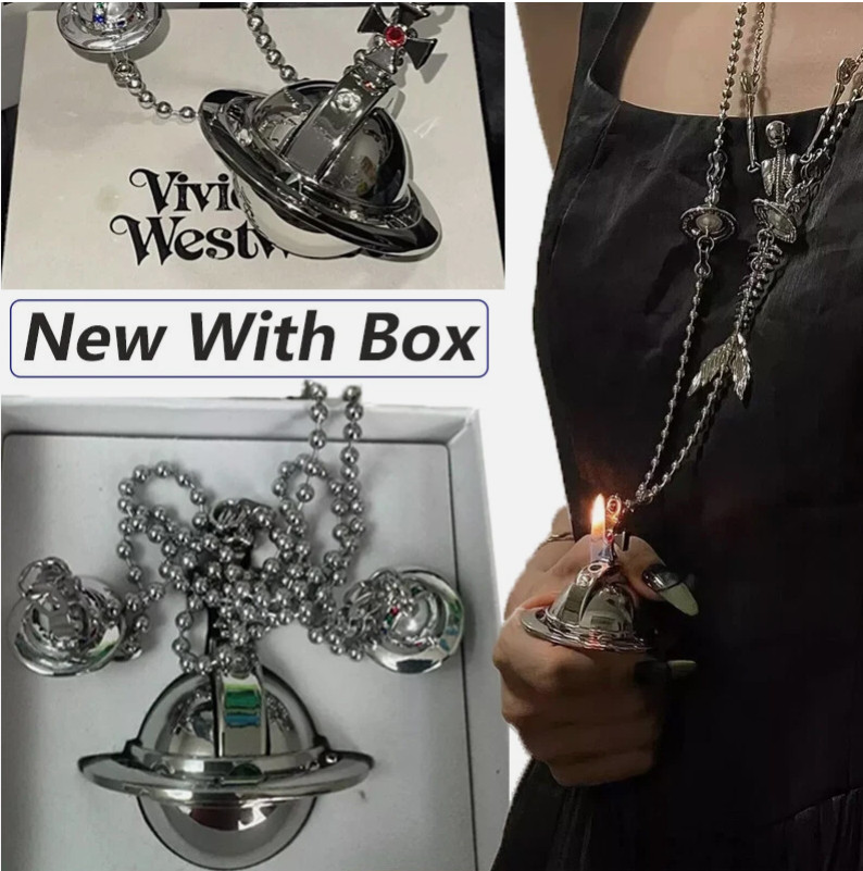 *US Seller* Nana Orb shape Lighter/ silver/ With Chains