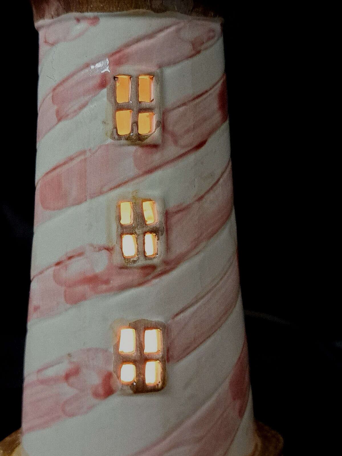 Light House Night Light Nautical Table 10.5"x 5"x4" Plug Cord Switch Ceramic